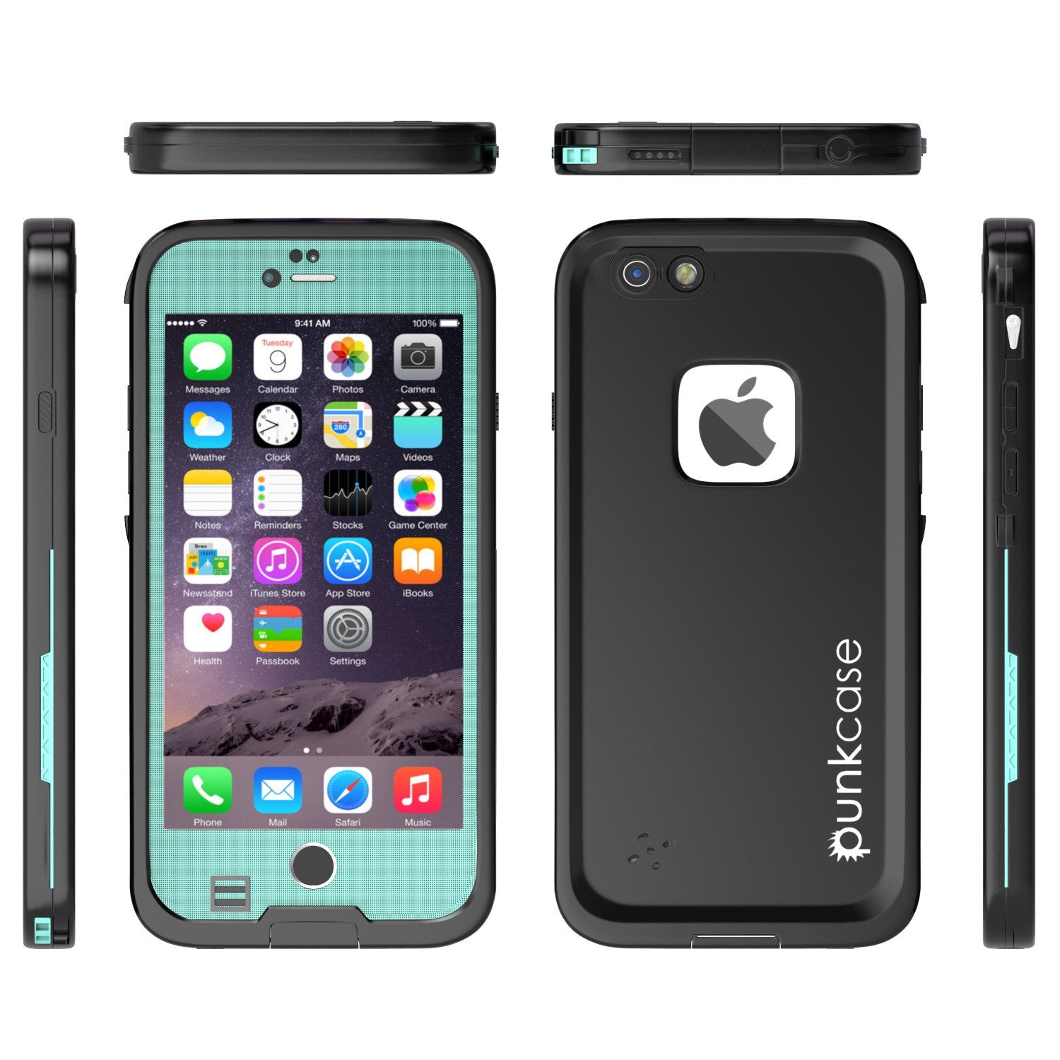 iPhone 6S+/6+ Plus Waterproof Case, Punkcase SpikeStar Teal | Thin Fit 6.6ft Underwater IP68 - PunkCase NZ