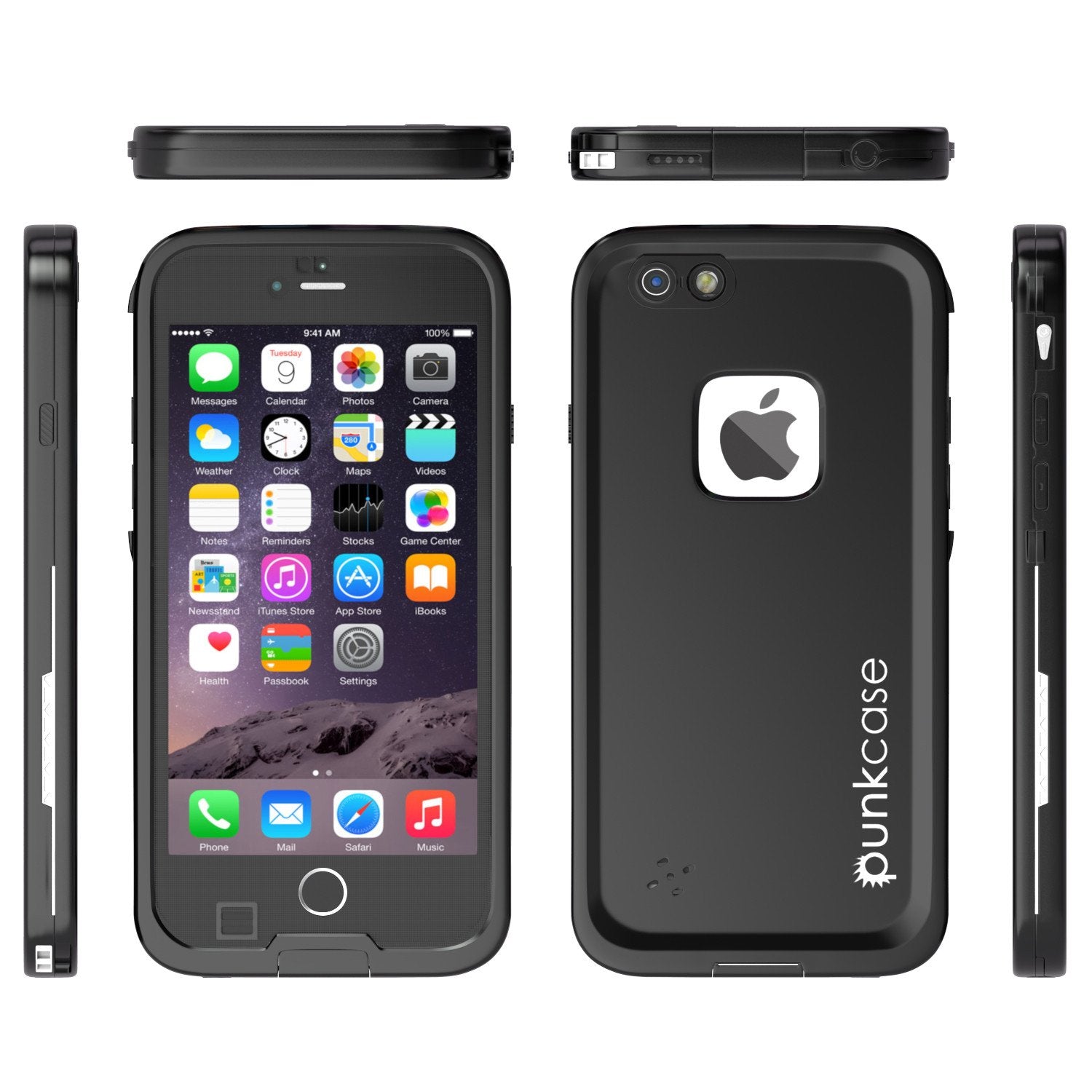 iPhone 6S/6 Waterproof Case, Punkcase SpikeStar Black | Thin Fit 6.6ft Underwater IP68 | Warranty - PunkCase NZ