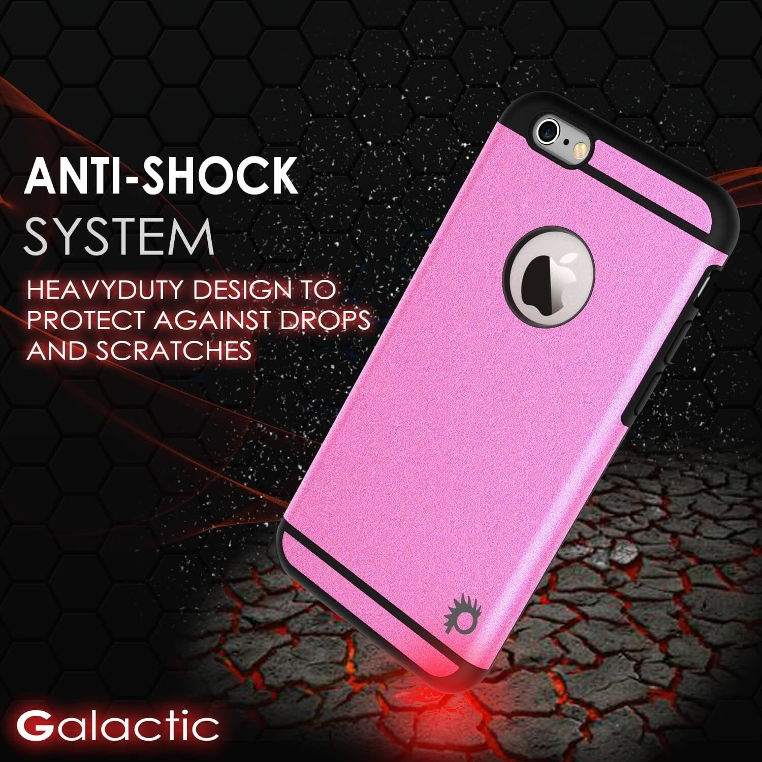 iPhone 6s Plus/6 Plus Case PunkCase Galactic Pink Slim w/ Tempered Glass Protector Lifetime Warranty - PunkCase NZ