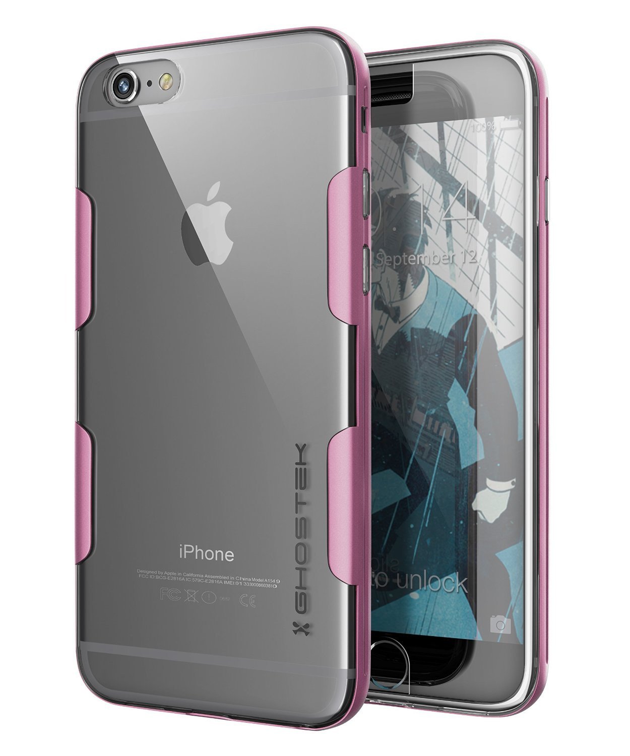 iPhone 6s Plus Case Pink Ghostek Cloak, Slim Protective Armor w/ Tempered Glass | Lifetime Warranty