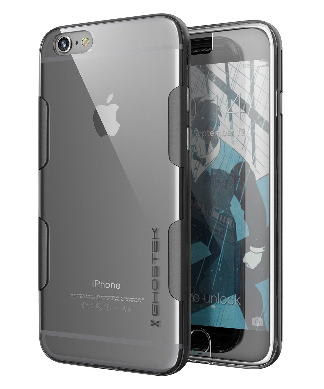 iPhone 6s Plus Case Space Grey Ghostek Cloak, Slim Protective w/ Tempered Glass | Lifetime Warranty