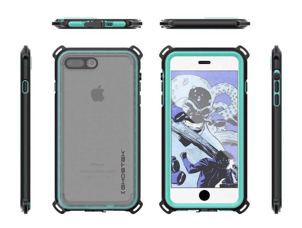 iPhone 7+ Plus Waterproof Case, Ghostek Nautical Series for iPhone 7+ Plus | Slim Underwater Protection | Adventure Duty | Swimming (Teal) - PunkCase NZ
