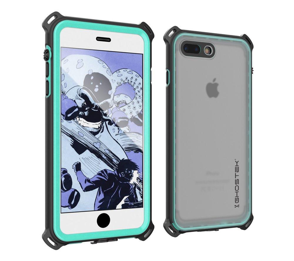 iPhone 8+ Plus Waterproof Case, Ghostek Nautical Series for iPhone 8+ Plus | Slim Underwater Protection | Adventure Duty | Swimming (Teal) - PunkCase NZ