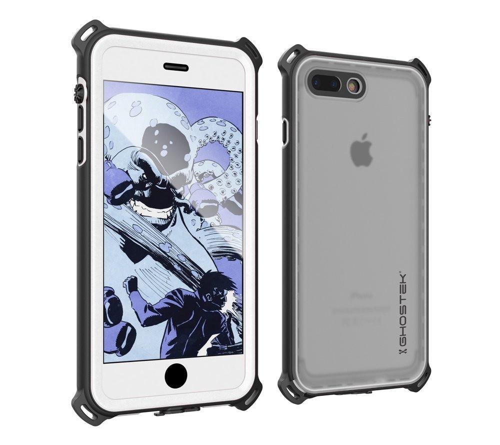 iPhone 8+ Plus Waterproof Case, Ghostek Nautical Series for iPhone 8+ Plus | Slim Underwater Protection | Adventure Duty | Swimming (White) - PunkCase NZ