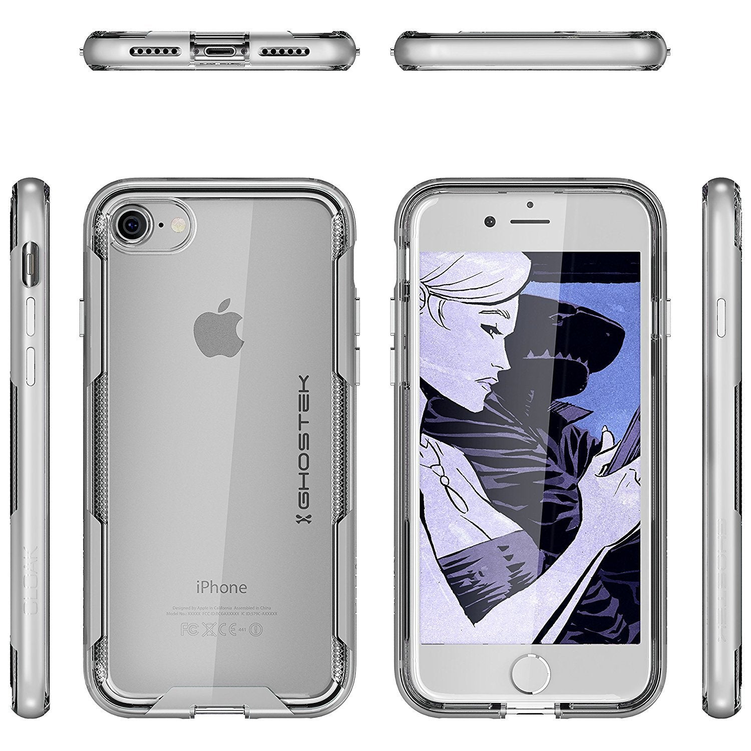 iPhone 8 Case, Ghostek Cloak 3 Series Case for iPhone 8 Case Clear Protective Case [SILVER] - PunkCase NZ