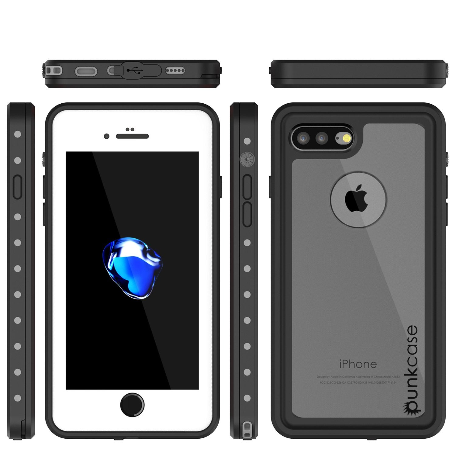 iPhone 7+ Plus Waterproof IP68 Case, Punkcase [Clear] [StudStar Series] [Slim Fit] [Dirtproof] - PunkCase NZ