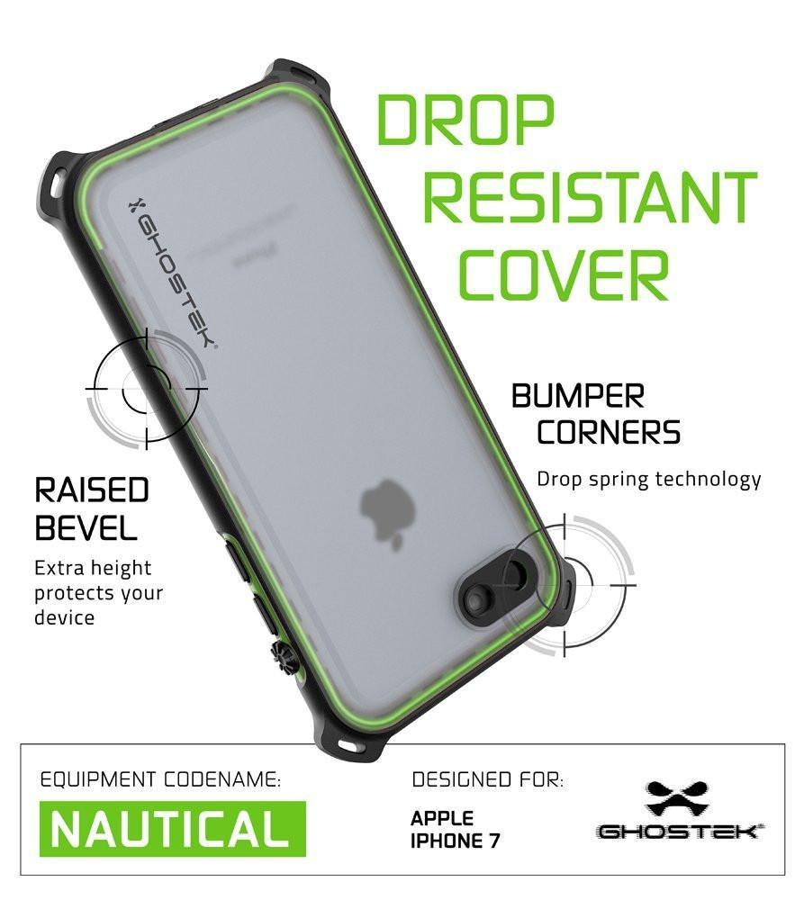iPhone  8  Waterproof Case, Ghostek Nautical Series for iPhone  8  | Slim Underwater Protection| Adventure Duty | Ultra Fit | Swimming (Green) - PunkCase NZ