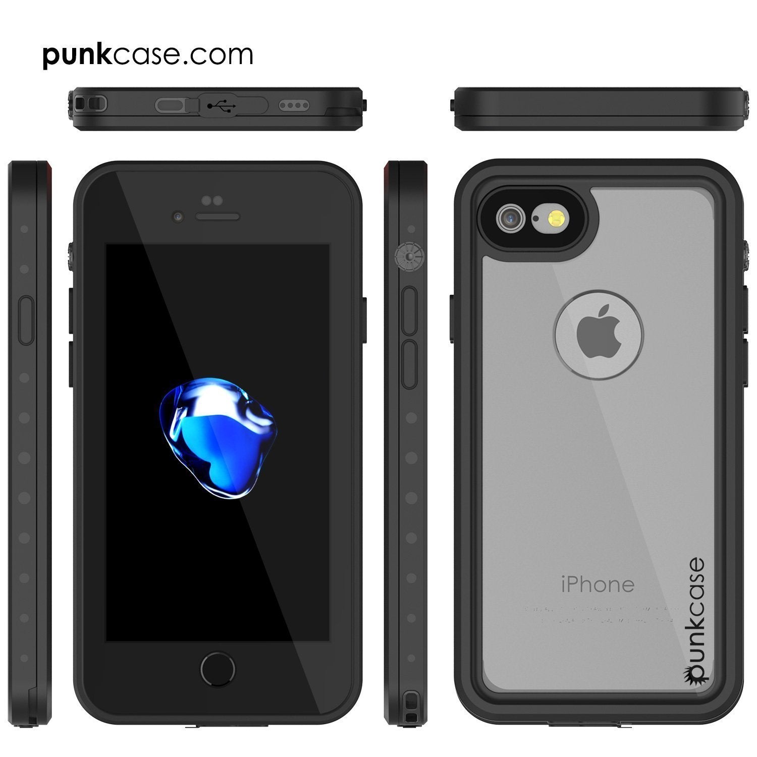 iPhone SE (4.7") Waterproof Case, Punkcase [Clear] [StudStar Series] [Slim Fit] [IP68 Certified][Dirtproof] [Snowproof]