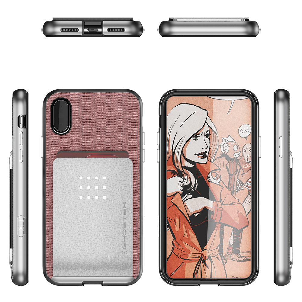 iPhone 8/7 Case, Ghostek Exec 2 Series for iPhone 8/7 Protective Wallet Case [Rose Pink] - PunkCase NZ