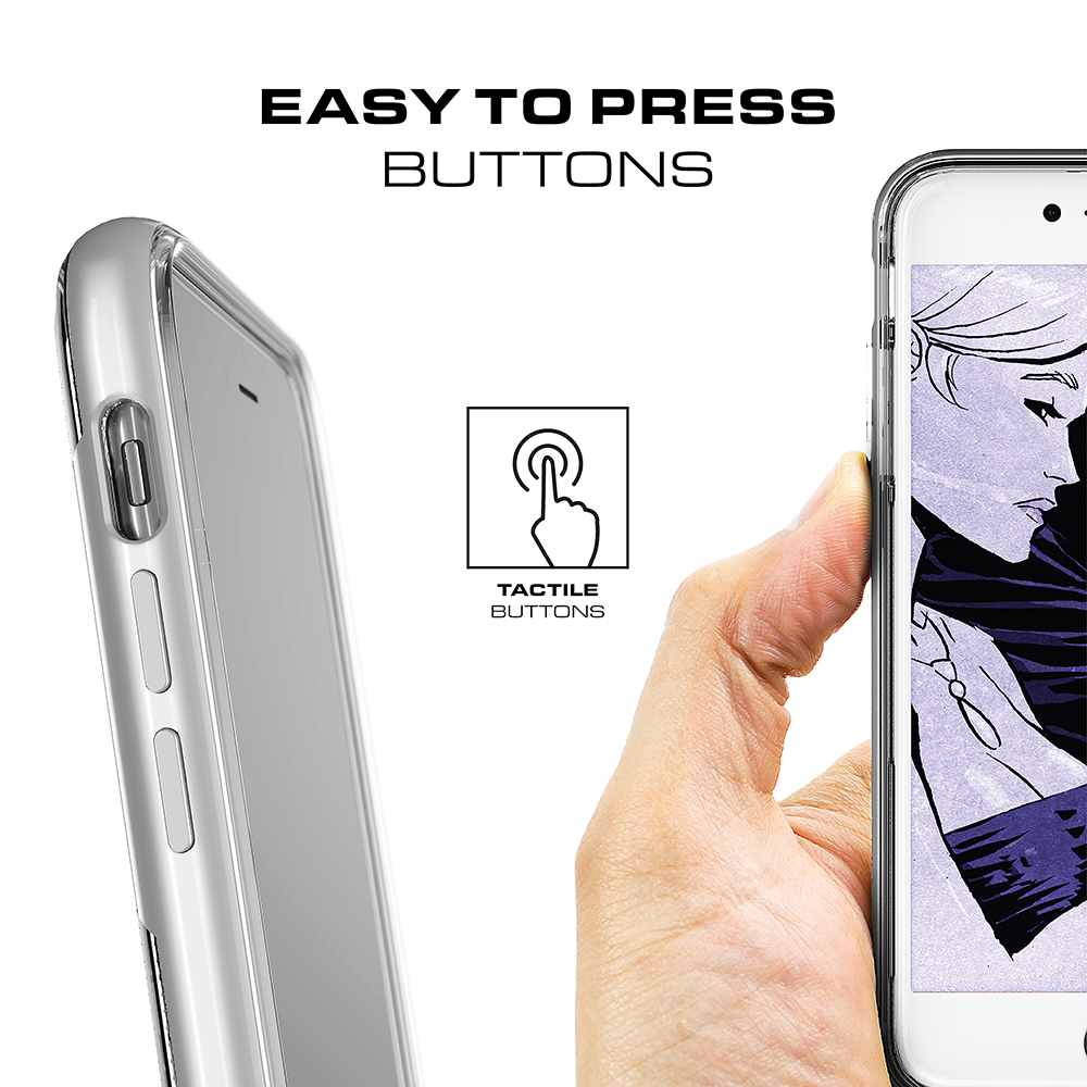 iPhone 8+ Plus Case, Ghostek Cloak 3 Series  for iPhone 8+ Plus  Case [SILVER] - PunkCase NZ