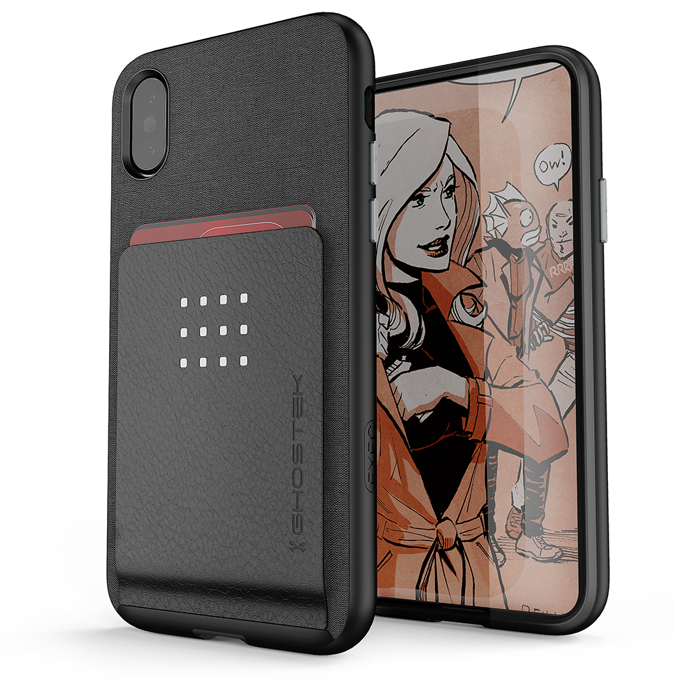 iPhone 8+/7+ Plus Case , Ghostek Exec 2 Series for iPhone 8+/7+ Plus Protective Wallet Case [BLACK]