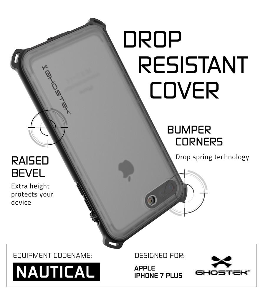 iPhone 7+ Plus case, Ghostek®  Nautical Series  for iPhone 7+ Plus Rugged Heavy Duty Case |  Black - PunkCase NZ