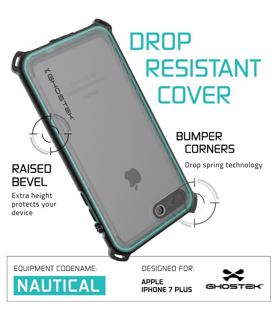 iPhone 7+ Plus case, Ghostek®  Nautical Series  for iPhone 7+ Plus Rugged Heavy Duty Case |  Teal - PunkCase NZ