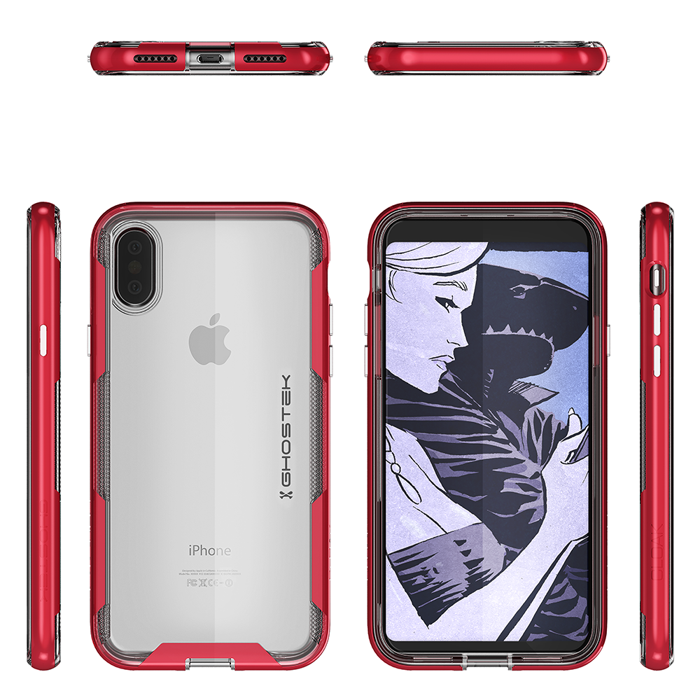 iPhone X Case, Ghostek Cloak 3 Series  for iPhone X / iPhone Pro Case | RED - PunkCase NZ