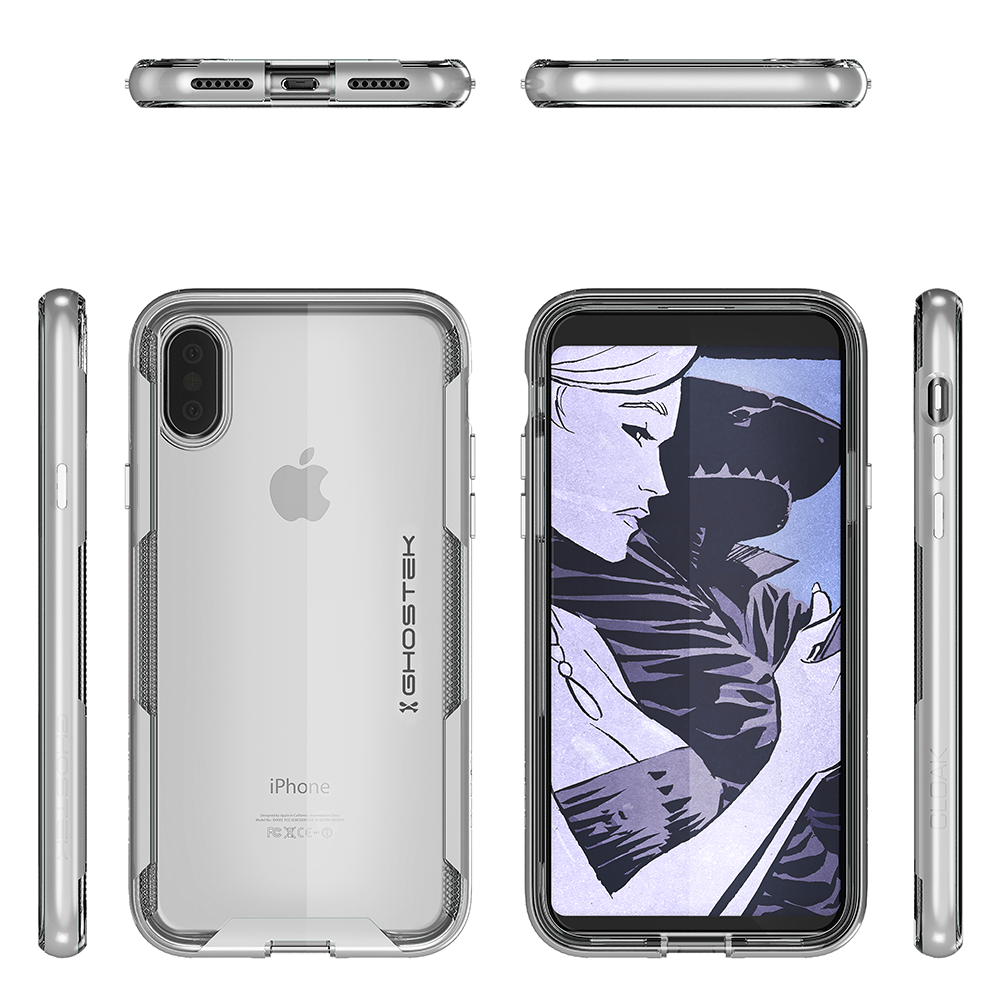 iPhone X Case, Ghostek Cloak 3 Series for iPhone X / iPhone Pro Case | SILVER - PunkCase NZ