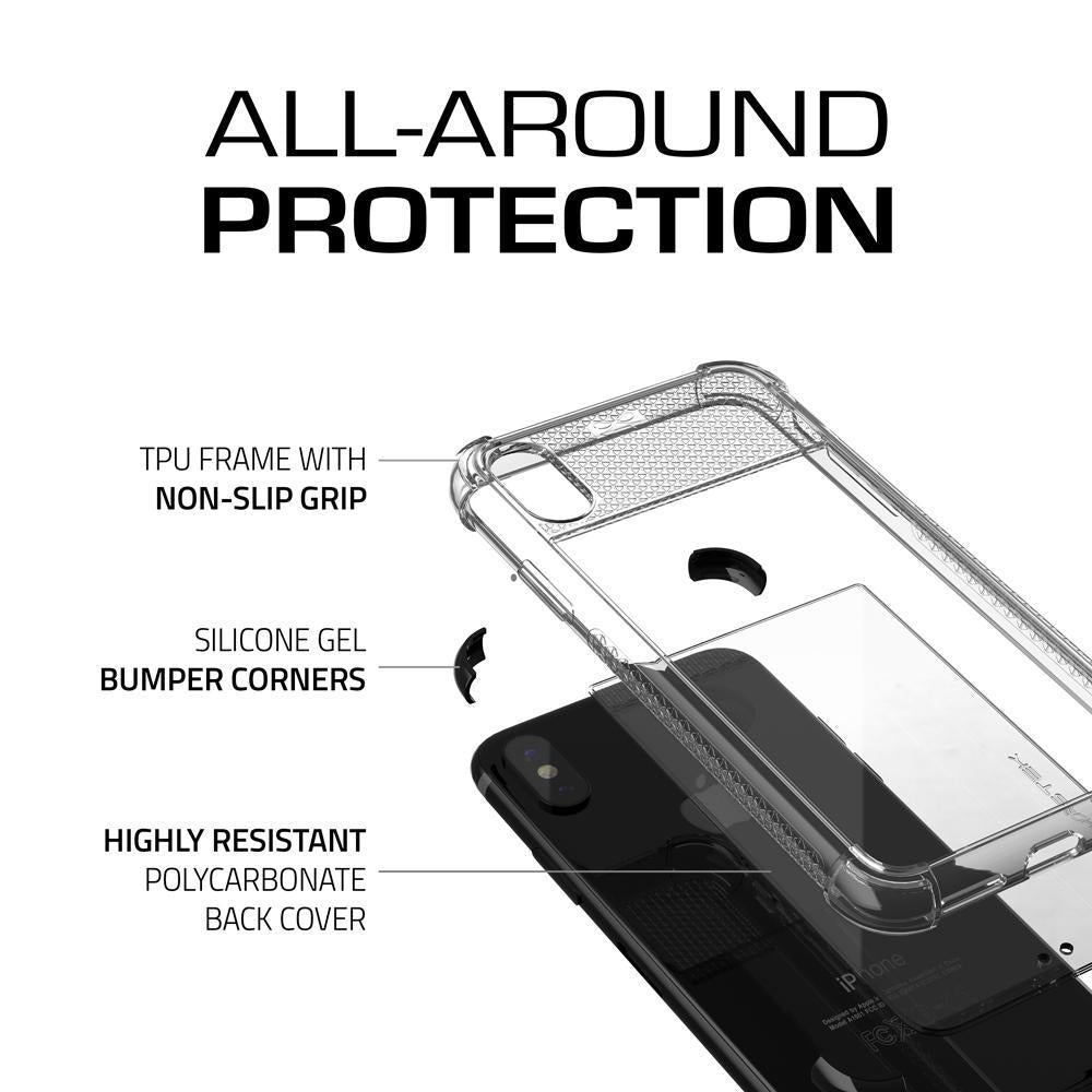 iPhone X Case, Ghostek Covert 2 Series for iPhone X / iPhone Pro Clear Protective Case [BLACK] - PunkCase NZ