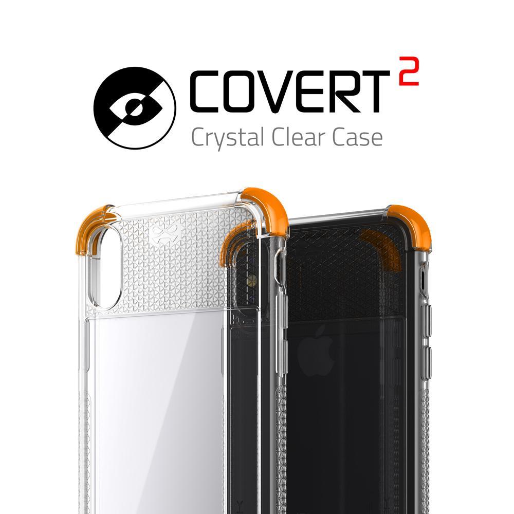 iPhone X Case, Ghostek Covert 2 Series for iPhone X / iPhone Pro Clear Protective Case [ORANGE] - PunkCase NZ