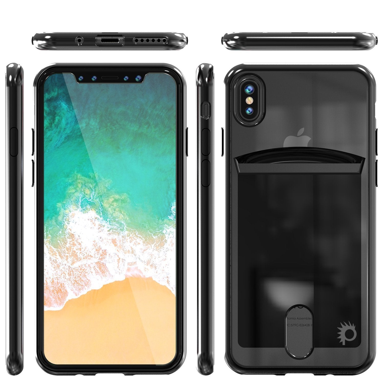 iPhone X Case, PUNKcase [LUCID Series] Slim Fit Protective Dual Layer Armor Cover [Black] - PunkCase NZ