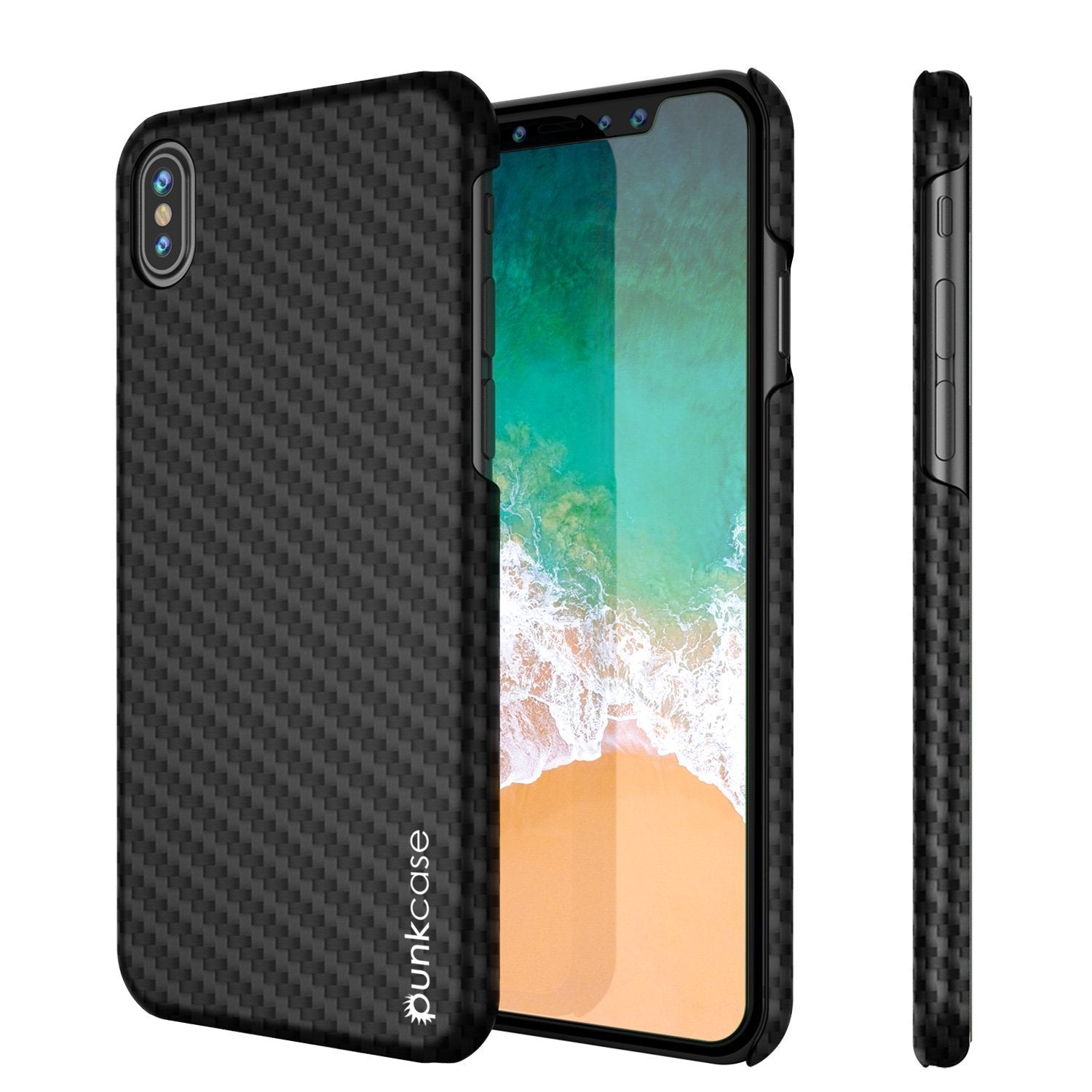 iPhone XS Max Case, Punkcase CarbonShield, Heavy Duty & Ultra Thin 2 Piece Dual Layer [shockproof] - PunkCase NZ