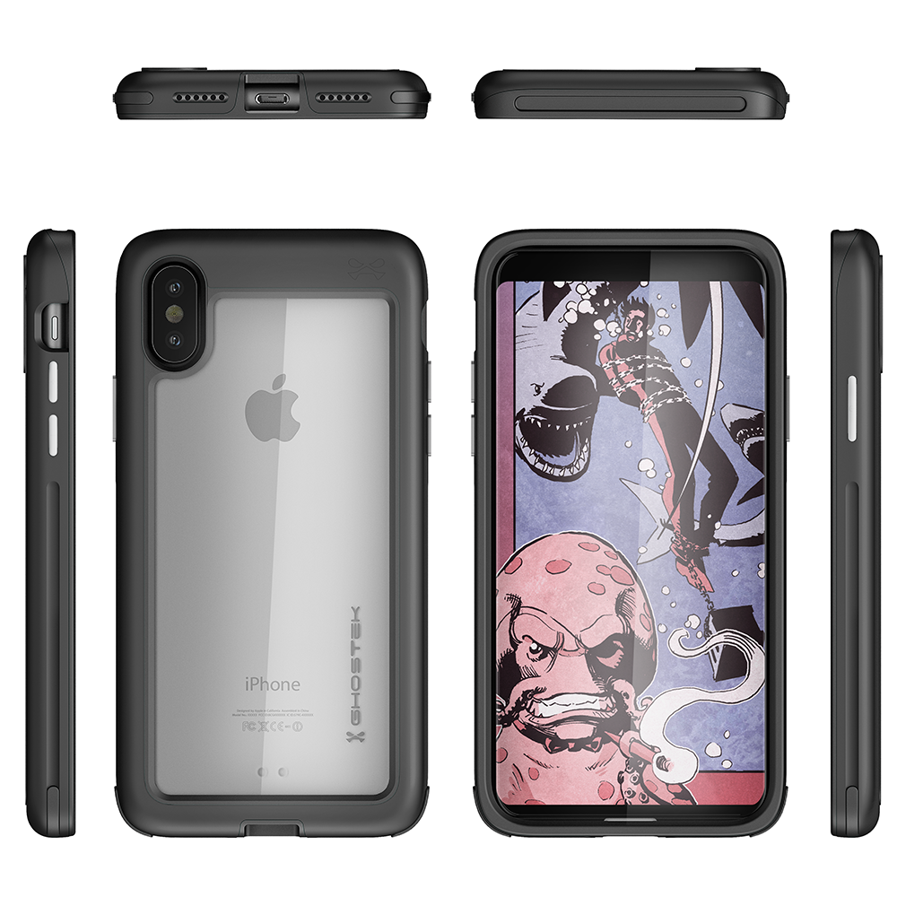 iPhone X Case, Ghostek Atomic Slim Series  for iPhone X Rugged Heavy Duty Case|BLACK - PunkCase NZ
