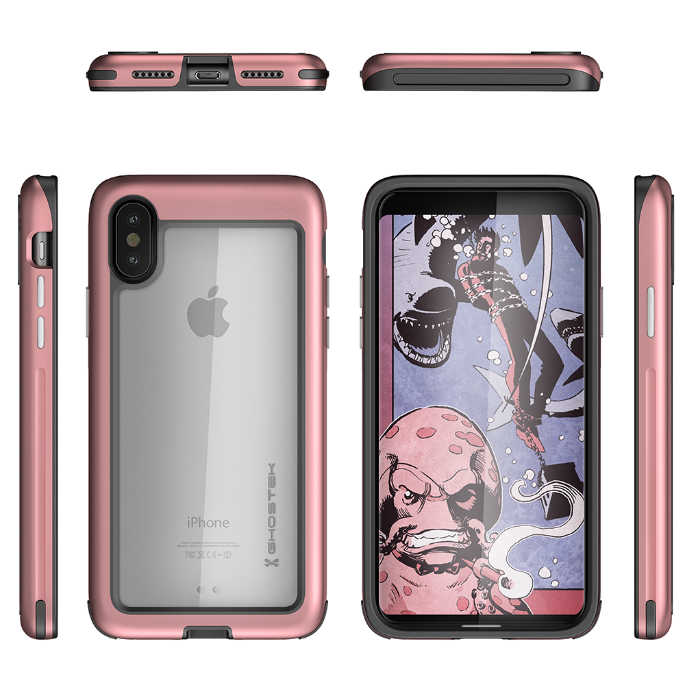 iPhone X Case, Ghostek Atomic Slim Series  for iPhone X Rugged Heavy Duty Case|PINK - PunkCase NZ