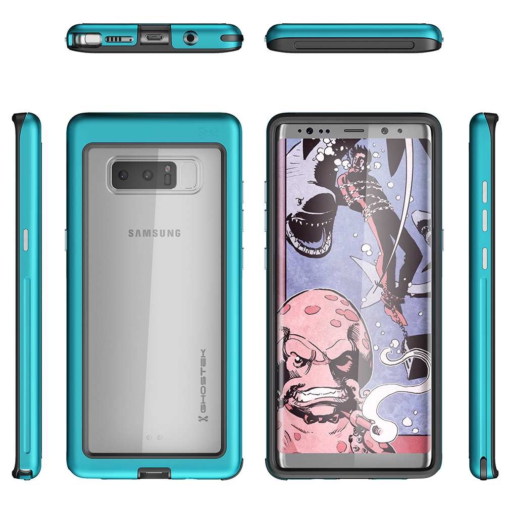 Galaxy Note 8, Ghostek Atomic Slim Galaxy Note 8 Case Shockproof Impact Hybrid Modern Design  | Teal - PunkCase NZ