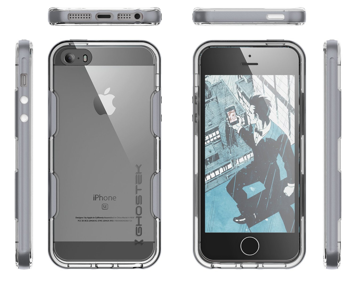 iPhone SE/5S/5 Case Ghostek® Cloak Silver Slim | Tempered Glass | Lifetime Warranty Exchange - PunkCase NZ