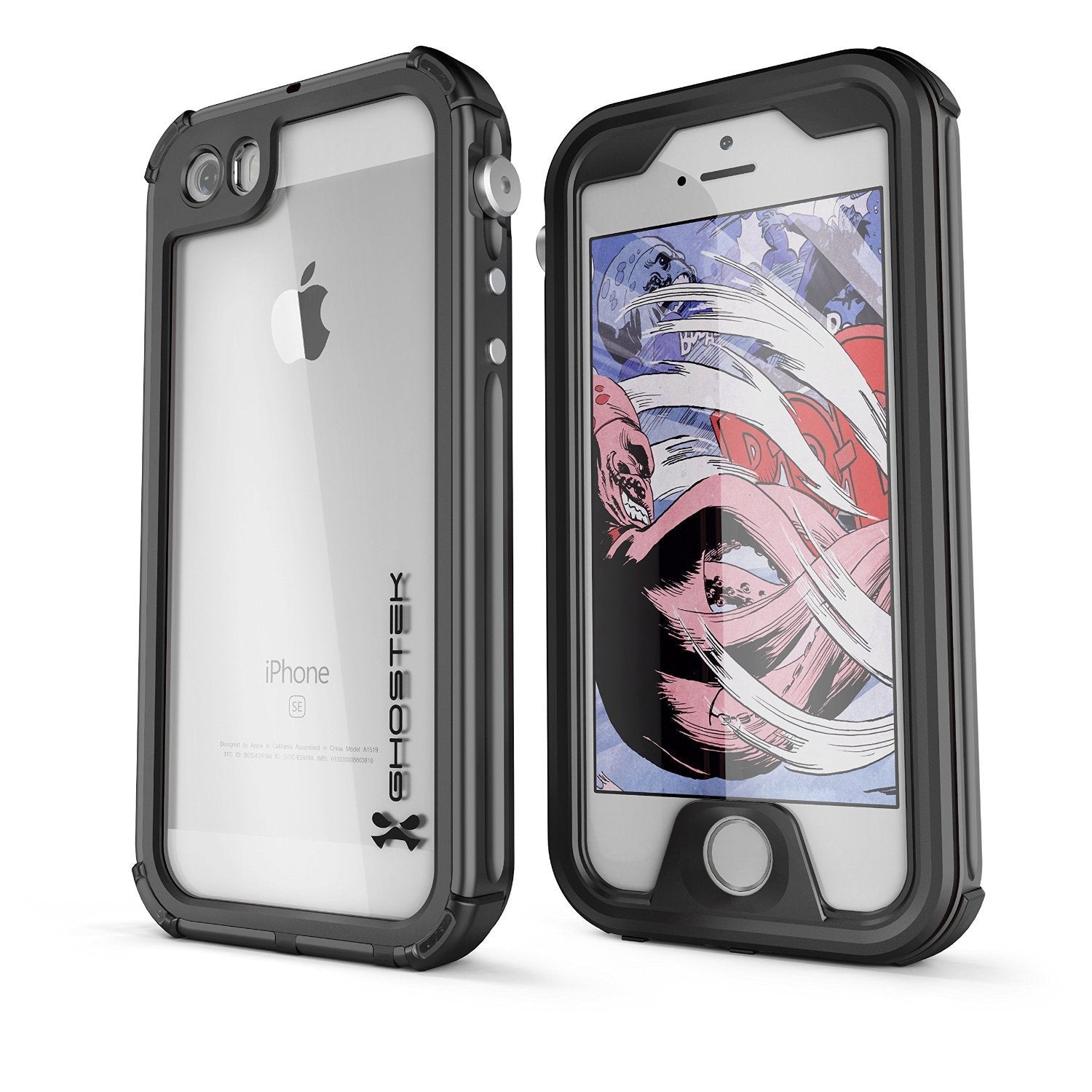 iPhone 7 Waterproof Case, Ghostek® Atomic 3.0 Black Series | Underwater | Touch-ID - PunkCase NZ