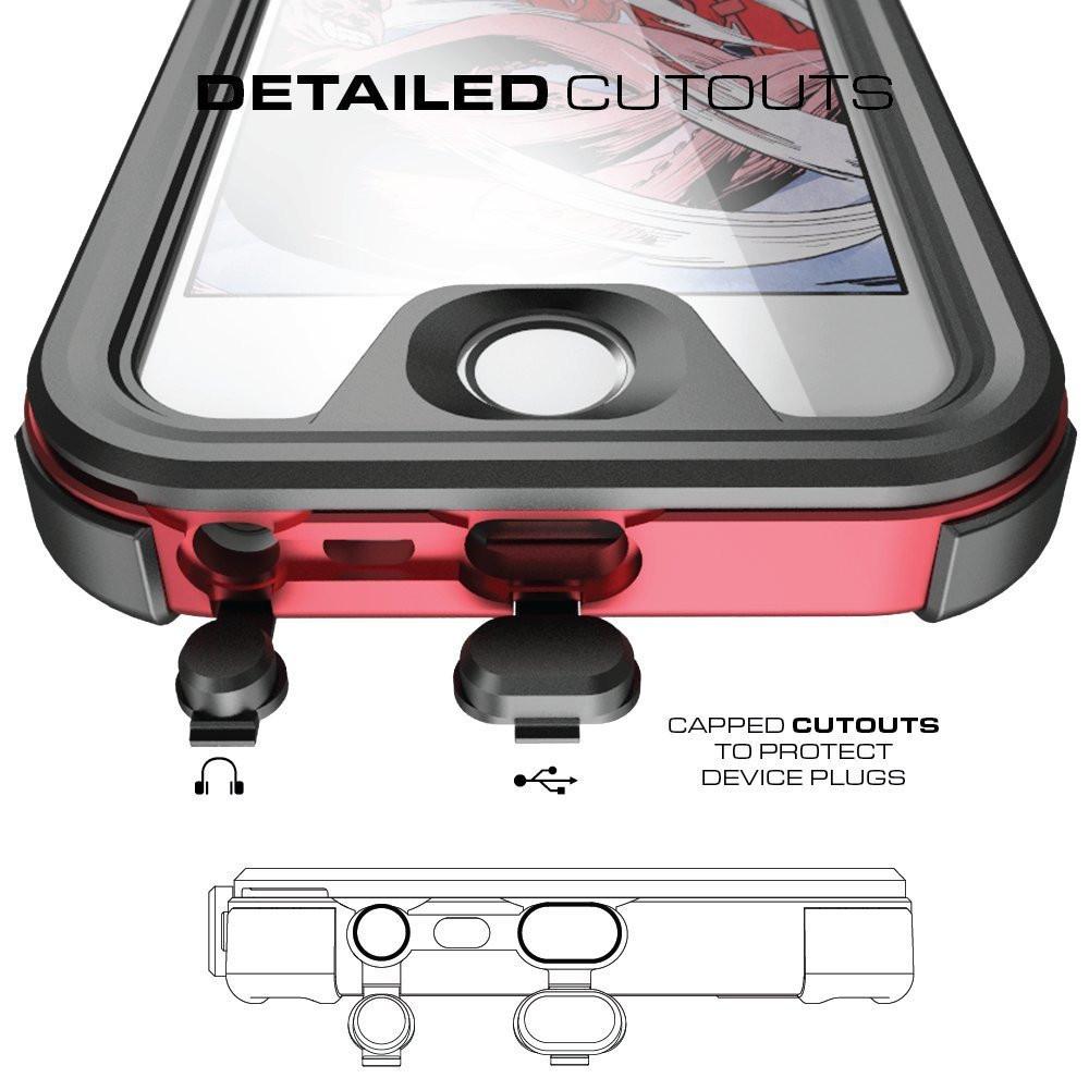 iPhone 7 Waterproof Case, Ghostek® Atomic 3.0 Pink Series - PunkCase NZ