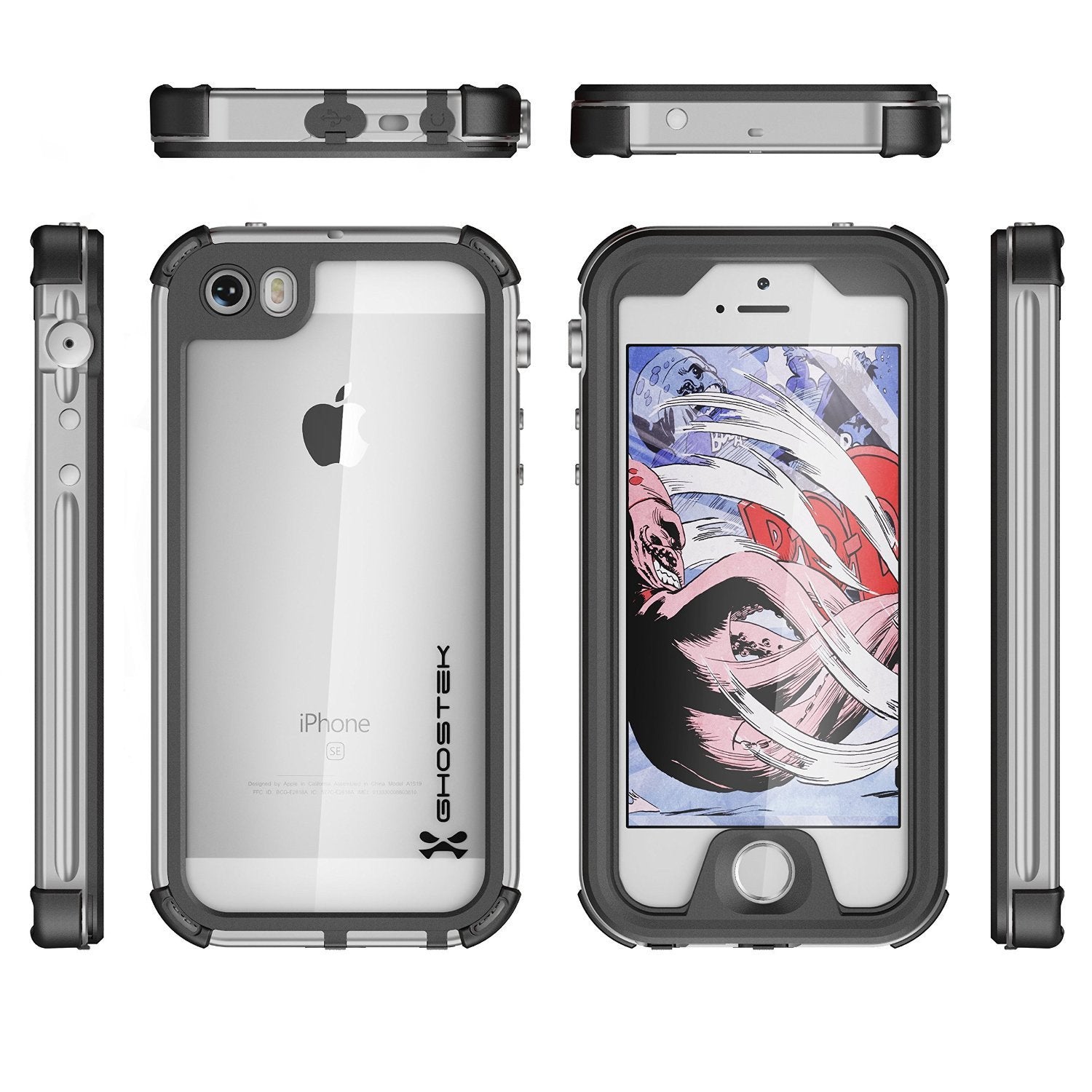 iPhone 7 Waterproof Case, Ghostek® Atomic 3.0 Silver Series | Underwater | Touch-ID - PunkCase NZ