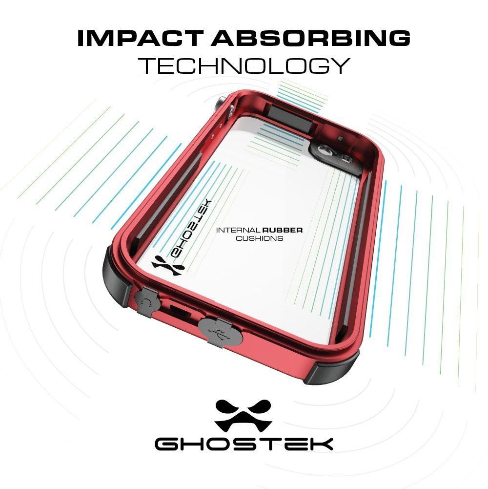 iPhone SE/5S/5 Waterproof Case, Ghostek® Atomic 3.0 Silver Series | Underwater | Touch-ID - PunkCase NZ