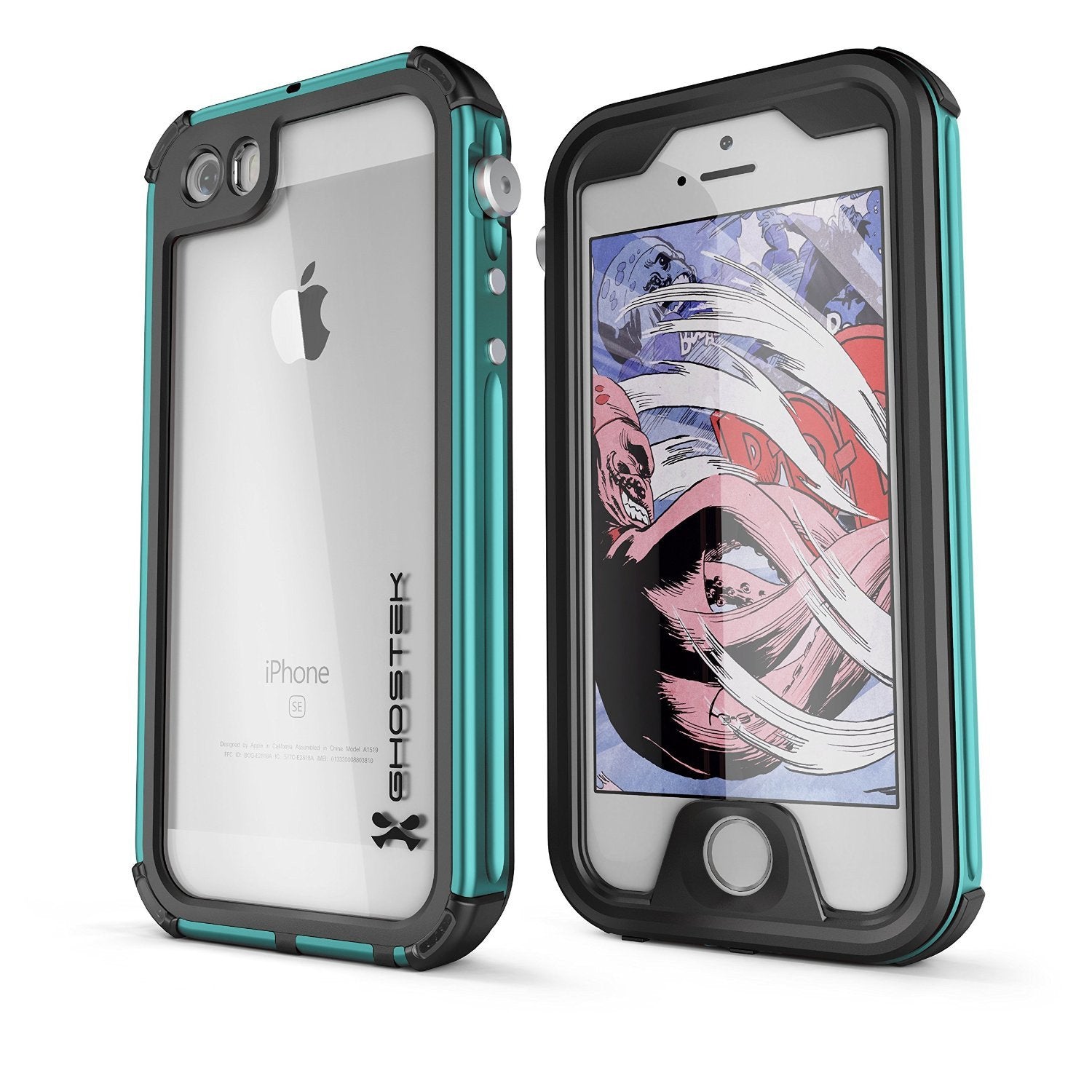 iPhone SE Waterproof Case, Ghostek® Atomic 3.0 Teal Series for Apple iPhone 5, 5S & SE - PunkCase NZ