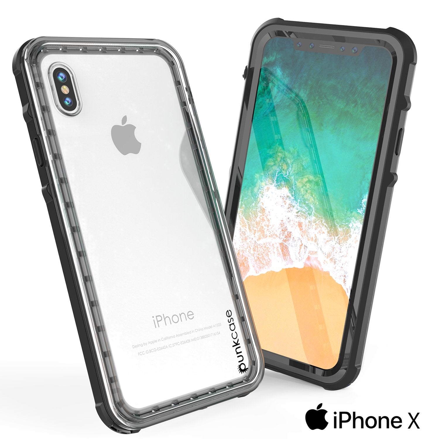iPhone X Case, PUNKCase [CRYSTAL SERIES] Protective IP68 Certified Cover [BLACK] - PunkCase NZ