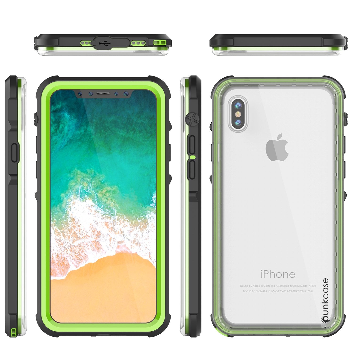 iPhone X Case, PUNKCase [CRYSTAL SERIES] Protective IP68 Certified Cover [Light Green] - PunkCase NZ