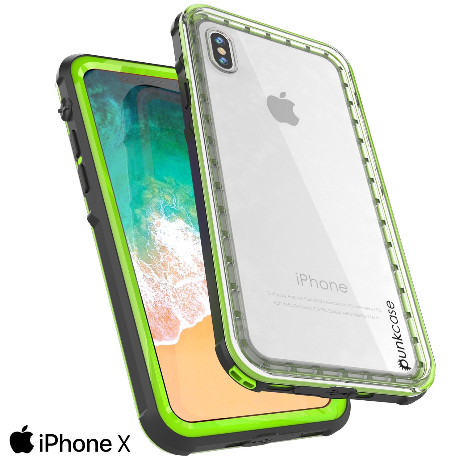iPhone X Case, PUNKCase [CRYSTAL SERIES] Protective IP68 Certified Cover [Light Green] - PunkCase NZ