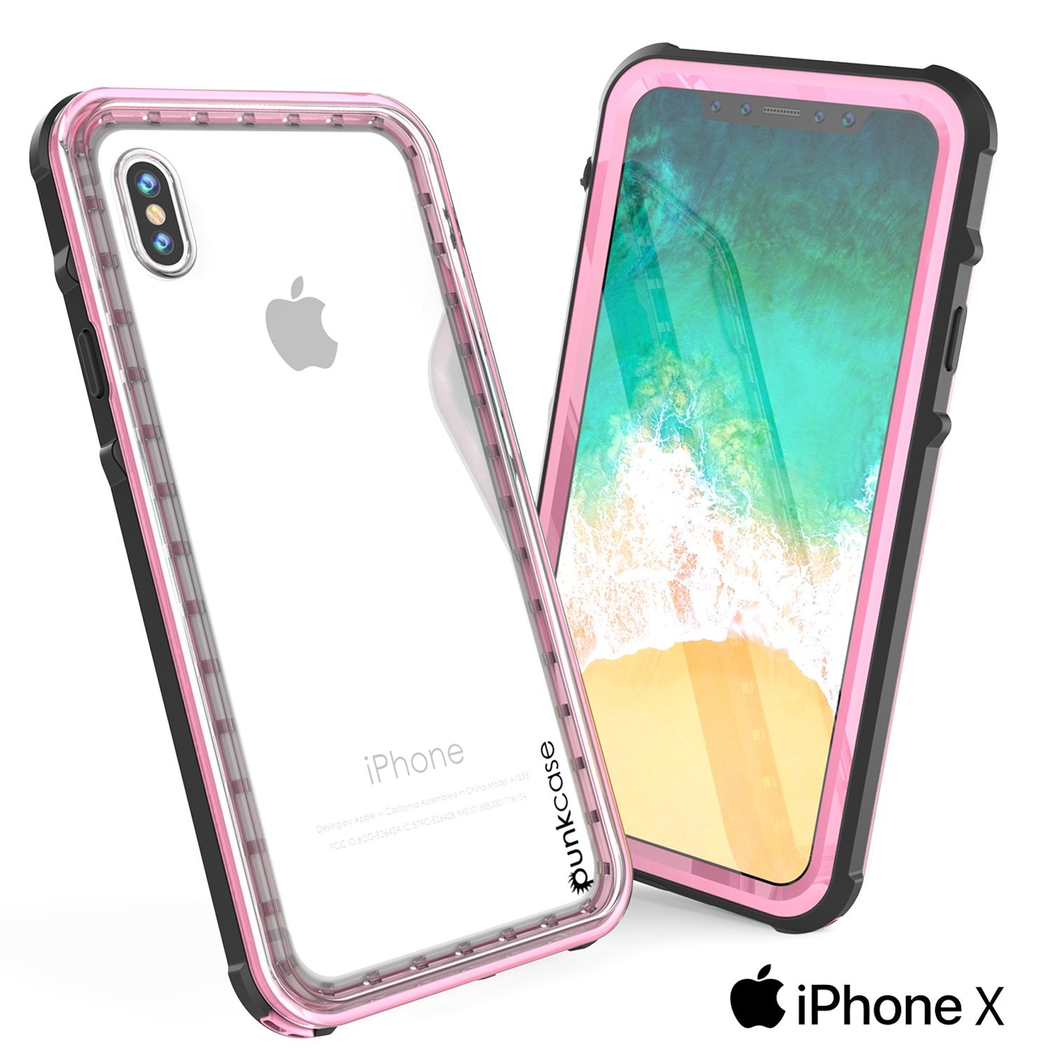 iPhone X Case, PUNKCase [CRYSTAL SERIES] Protective IP68 Certified Cover [Pink] - PunkCase NZ