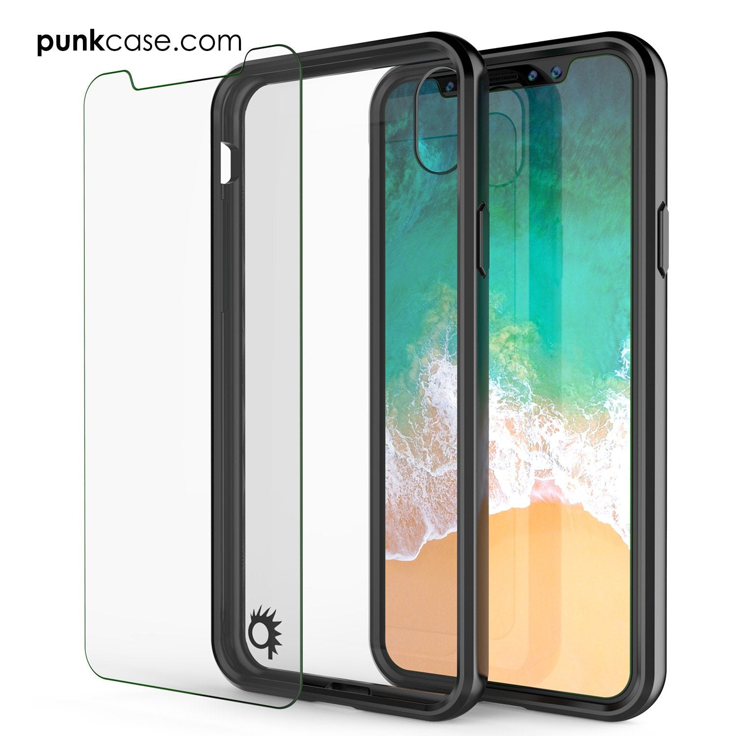 iPhone X Case, PUNKcase [LUCID 2.0 Series] [Slim Fit] Armor Cover W/Integrated Anti-Shock System [Black] - PunkCase NZ