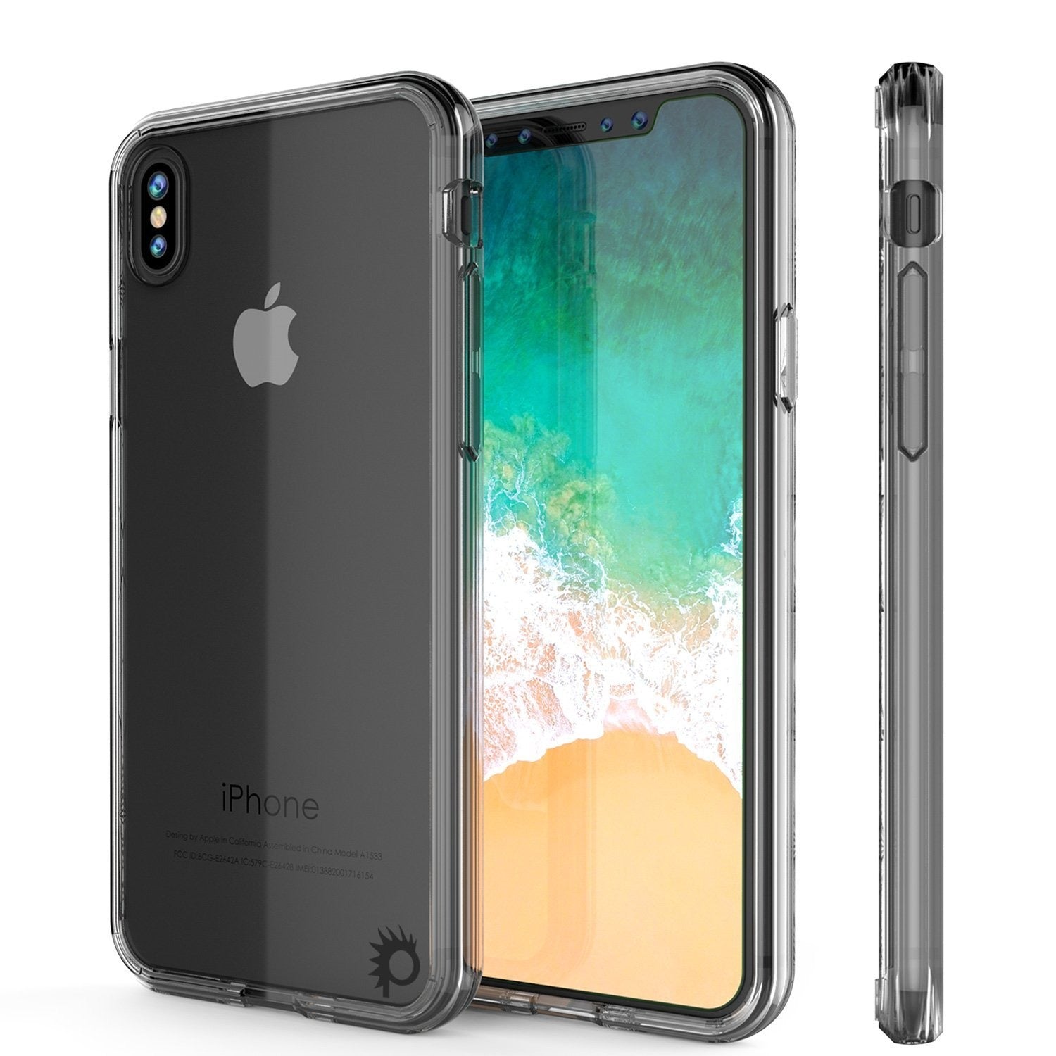 iPhone X Case, PUNKcase [LUCID 2.0 Series] [Slim Fit] Armor Cover W/Integrated Anti-Shock System [Clear]