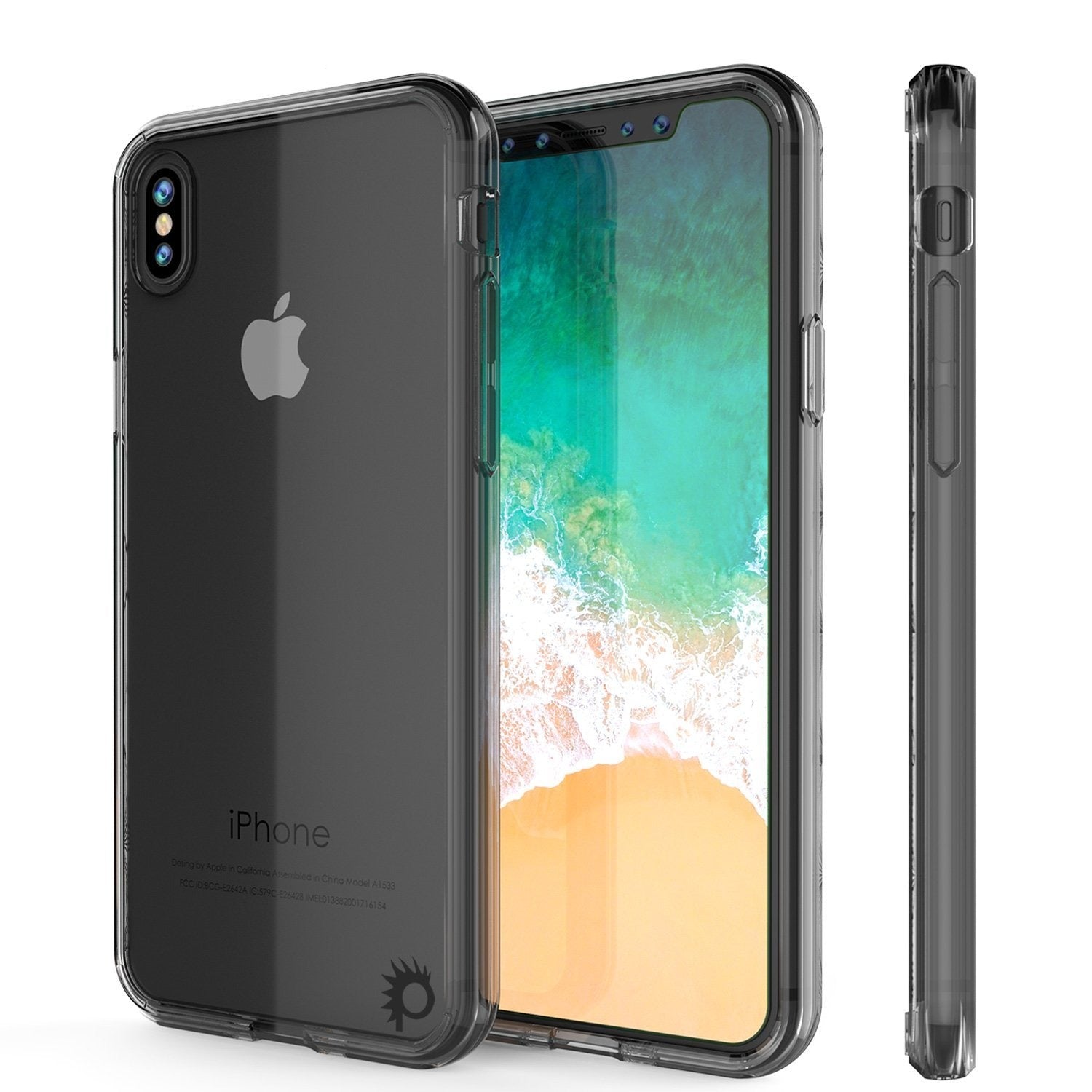 iPhone X Case, PUNKcase [LUCID 2.0 Series] [Slim Fit] Armor Cover W/Integrated Anti-Shock System [Crystal Black]