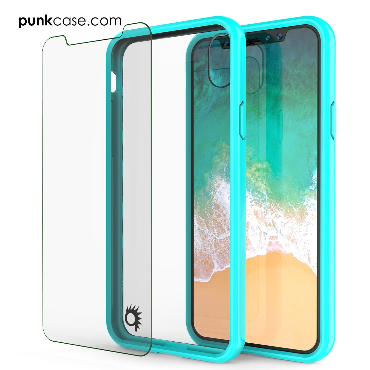 iPhone X Case, PUNKcase [LUCID 2.0 Series] [Slim Fit] Armor Cover W/Integrated Anti-Shock System [Teal] - PunkCase NZ