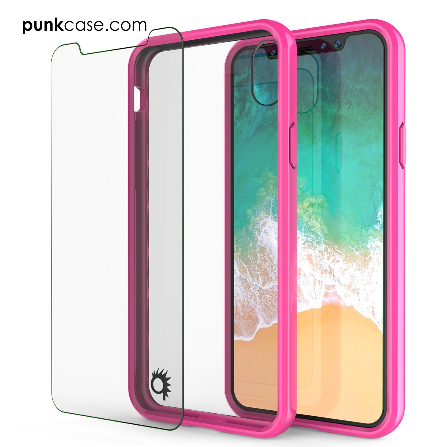 iPhone X Case, PUNKcase [LUCID 2.0 Series] [Slim Fit] Armor Cover W/Integrated Anti-Shock System [Pink] - PunkCase NZ