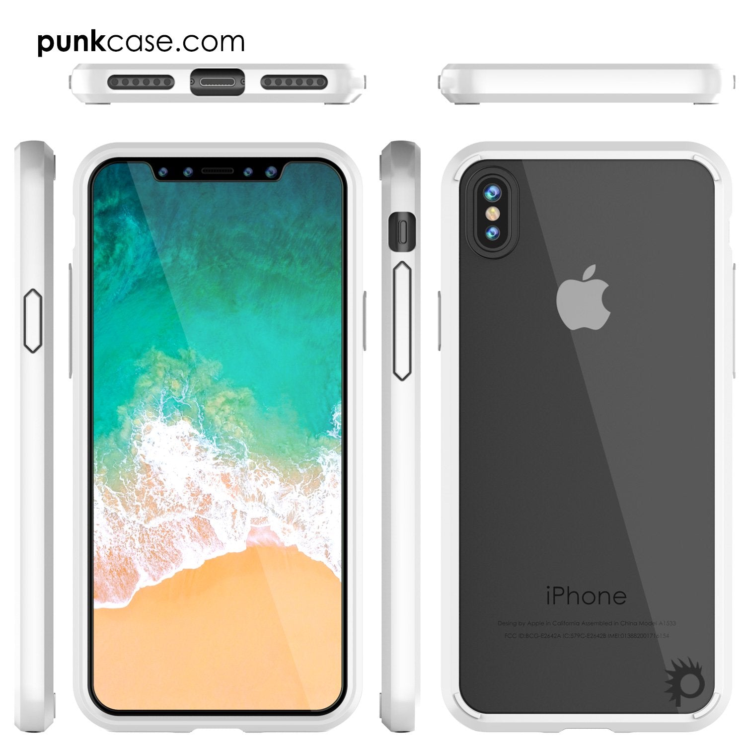 iPhone X Case, PUNKcase [LUCID 2.0 Series] [Slim Fit] Armor Cover W/Integrated Anti-Shock System [White] - PunkCase NZ