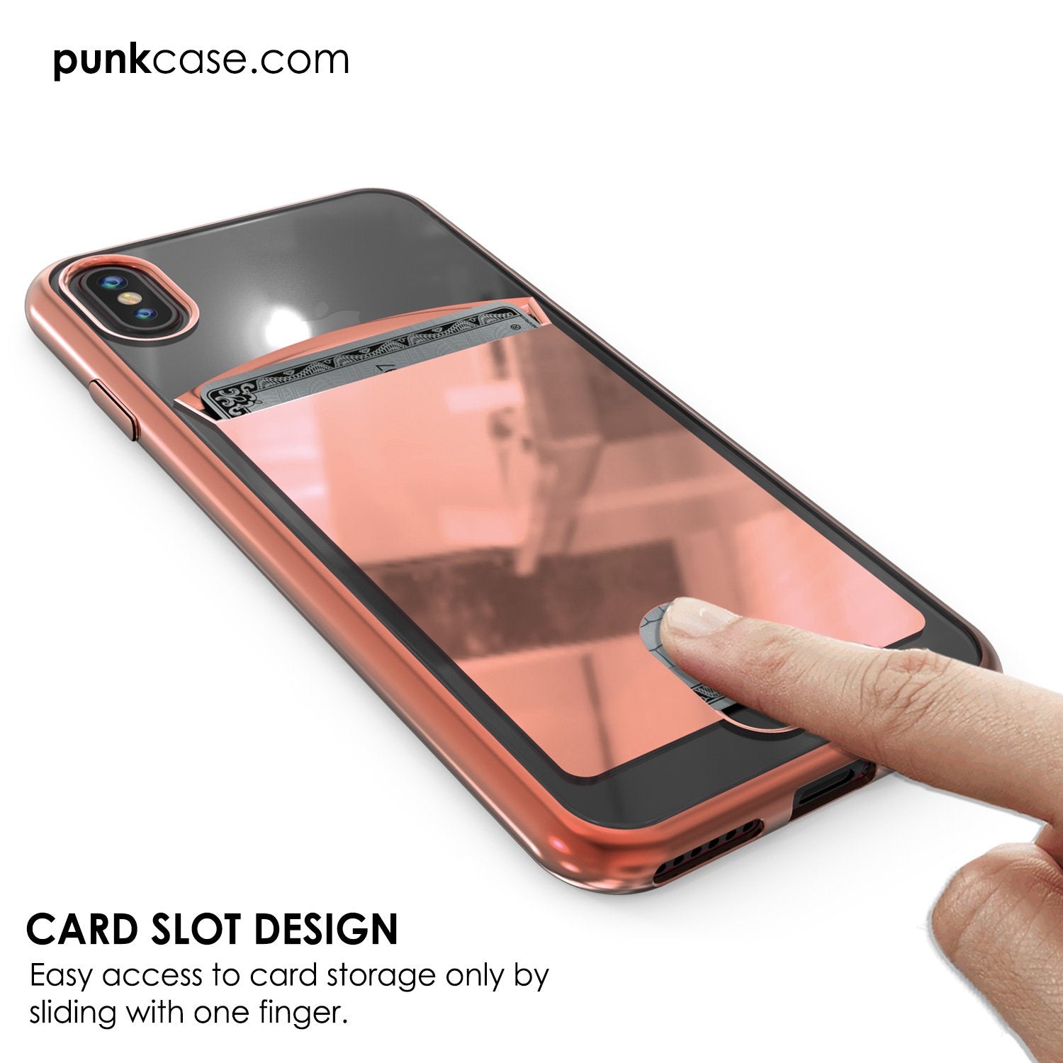 iPhone X Case, PUNKcase [LUCID Series] Slim Fit Protective Dual Layer Armor Cover [Rose Pink] - PunkCase NZ