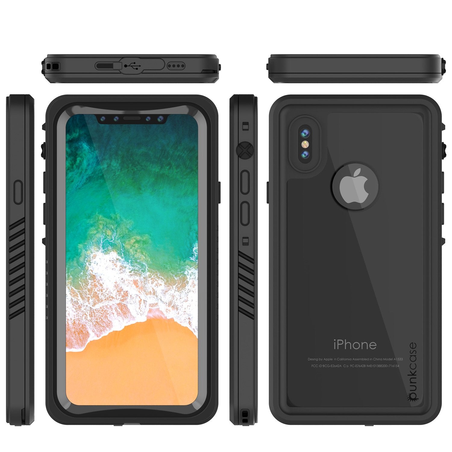 iPhone X Case, Punkcase [Extreme Series] [Slim Fit] [IP68 Certified] [BLACK] - PunkCase NZ