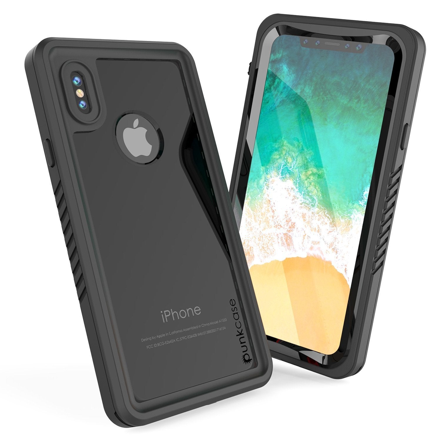 iPhone XS Max Waterproof Case, Punkcase [Extreme Series] Armor Cover W/ Built In Screen Protector [Black] - PunkCase NZ