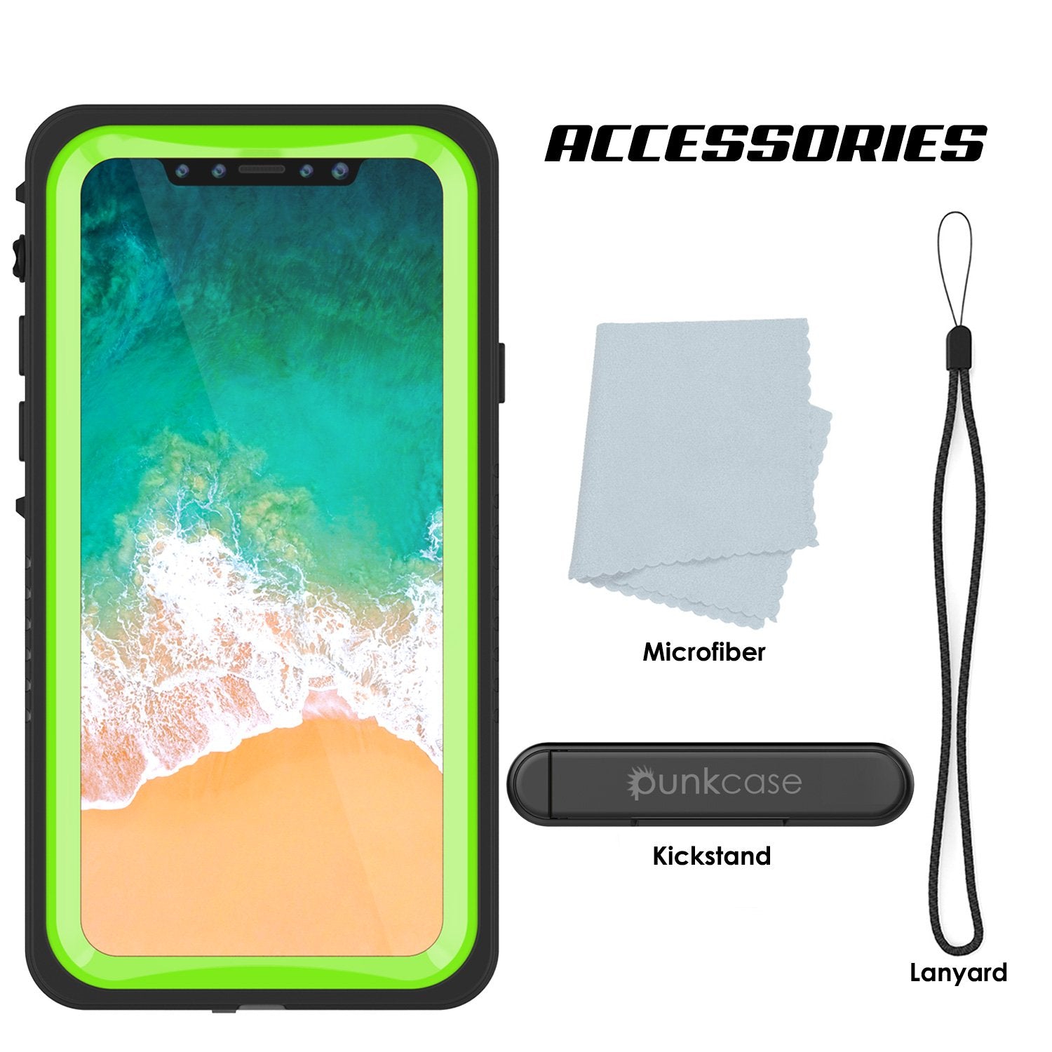 iPhone X Case, Punkcase [Extreme Series] [Slim Fit] [IP68 Certified] [Light Green] - PunkCase NZ