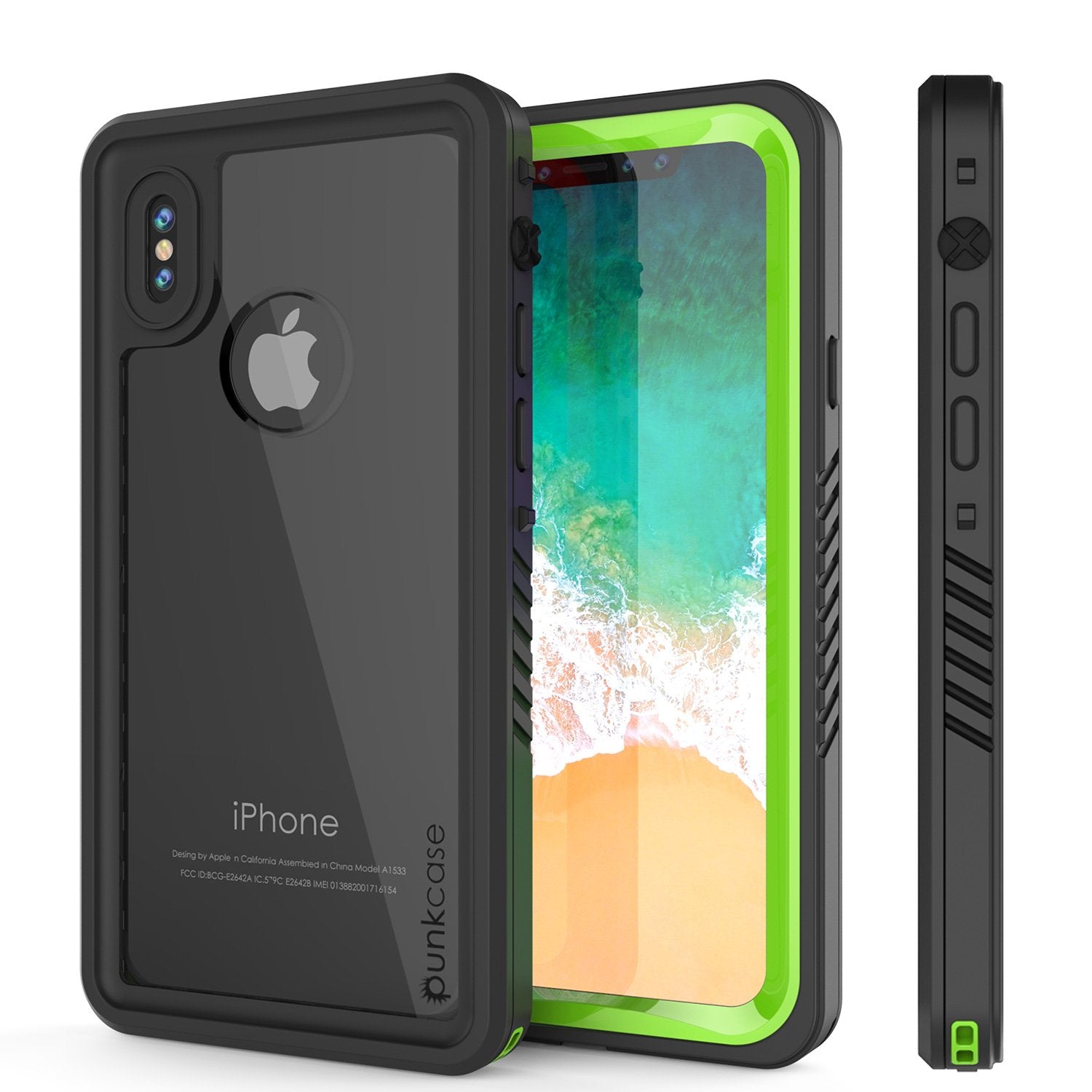 iPhone X Case, Punkcase [Extreme Series] [Slim Fit] [IP68 Certified] [Light Green]