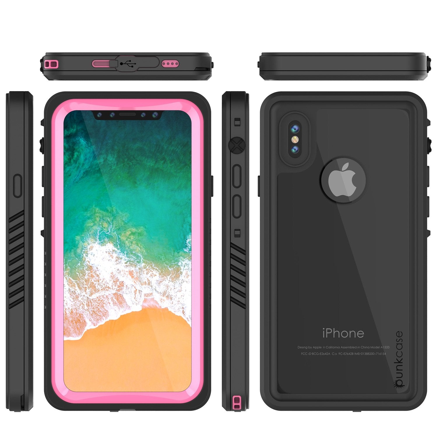 iPhone X Case, Punkcase [Extreme Series] [Slim Fit] [IP68 Certified] [Pink] - PunkCase NZ