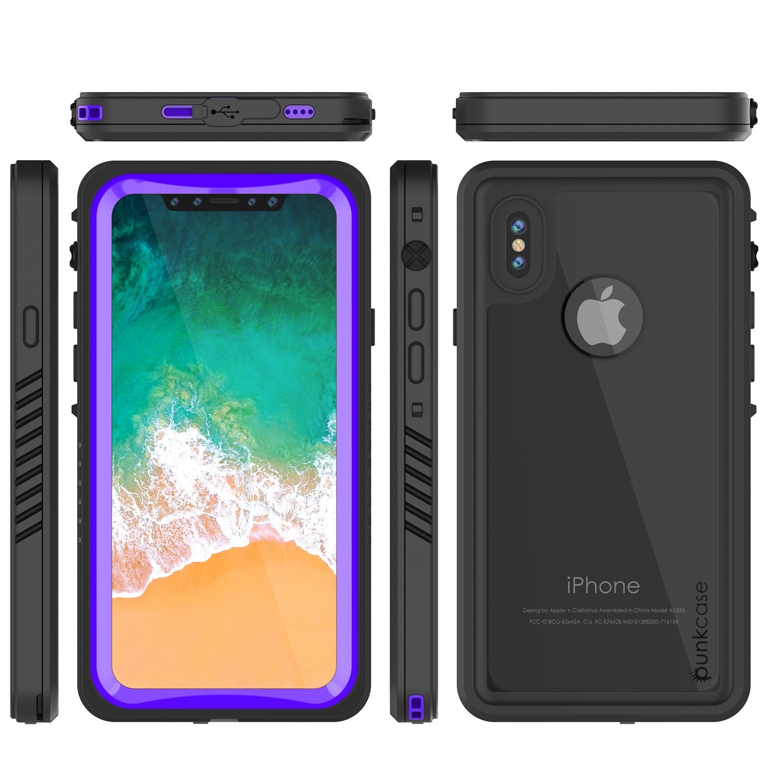iPhone X Case, Punkcase [Extreme Series] [Slim Fit] [IP68 Certified] [Purple] - PunkCase NZ