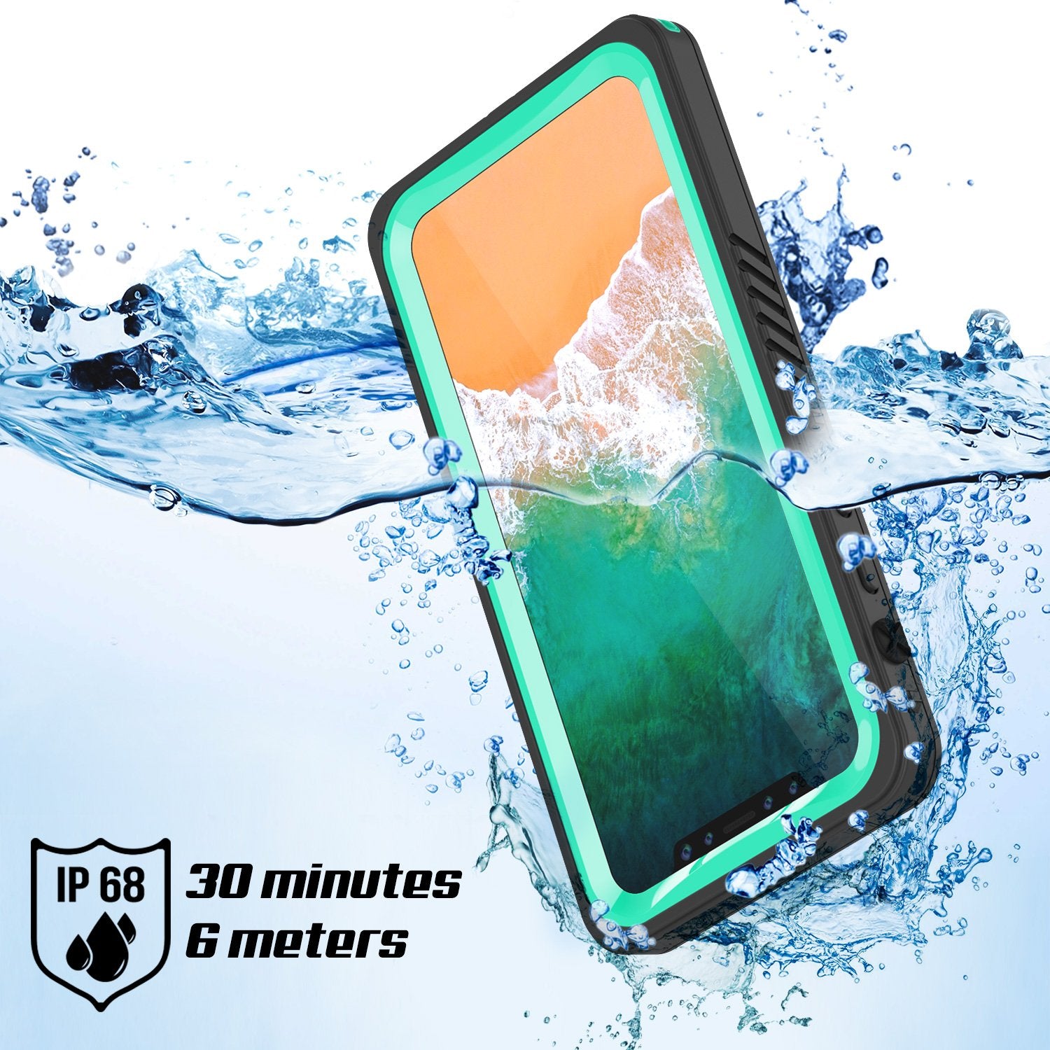 iPhone X Case, Punkcase [Extreme Series] [Slim Fit] [IP68 Certified] [Teal] - PunkCase NZ